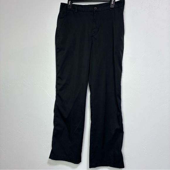 Nike Men's Golf Training Pant Black Size 32 Zip Flat Front Straight Leg - Picture 1 of 15